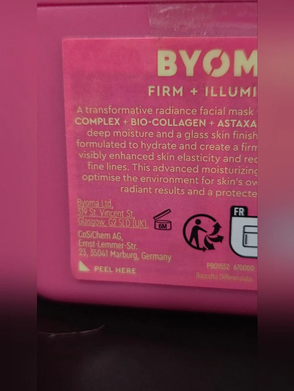 BYOMA Skincare 3 Piece Set Bio Collagen Mask Milky Toner Jelly Cleanser NEW